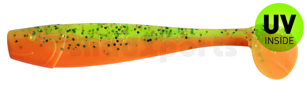 002014B141 King-Shad 5" (ca. 14,0cm) orange-Glitter / fluogrün-Glitter
