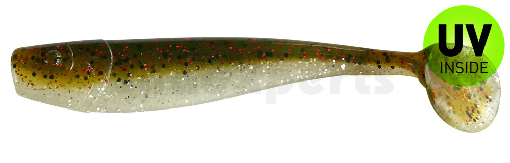 002011B310 King-Shad 4" (ca. 11,0 cm) selbstleuchtend glitter / Kaulbarsch