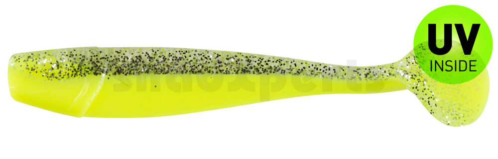 002011B319 King-Shad 4" (ca. 11,0 cm) fluogelb / klar silber glitter