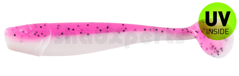 002014B320 King-Shad 5" (ca. 14,0cm) reinweiss / hot pink Glitter