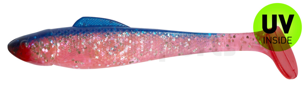 001713332 Ohio 5" (ca. 13 cm) hot pink-Glitter Perleffekt / blau
