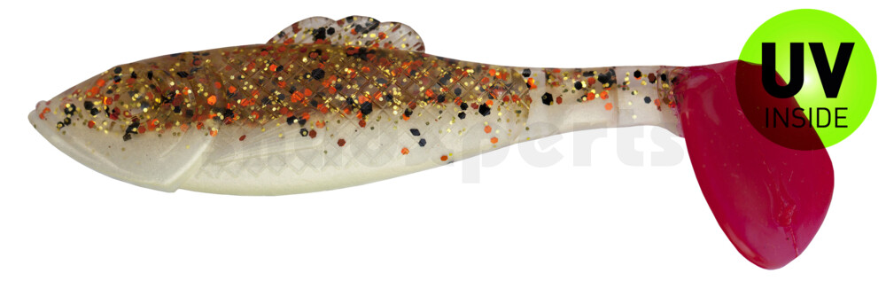 003311B001RT Super Shad 4"" goldperl / Desert-Sand / red tail