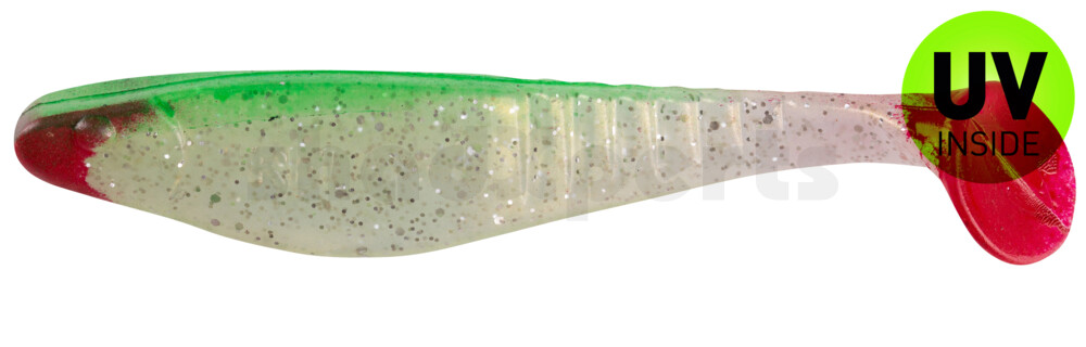 000812052 Shark 4" (ca. 11,0 cm) goldperl-Glitter / grün