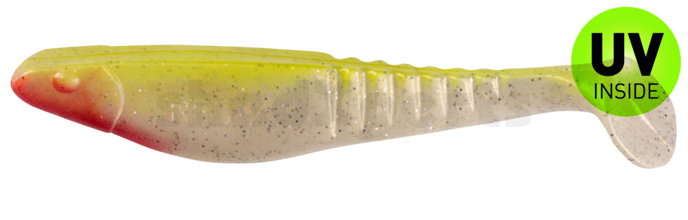 000812054 Shark 4" (ca. 11,0 cm) goldperl-Glitter / fluogelb