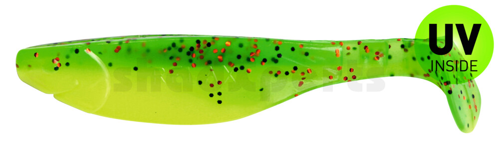 000212B002 Kopyto-River 4" (ca. 11,0 cm) fluogelb  / grün-Glitter