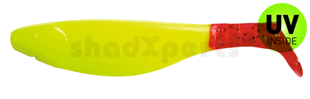 000212055RT Kopyto-River 4" (ca. 11,0 cm) fluogelb / red tail
