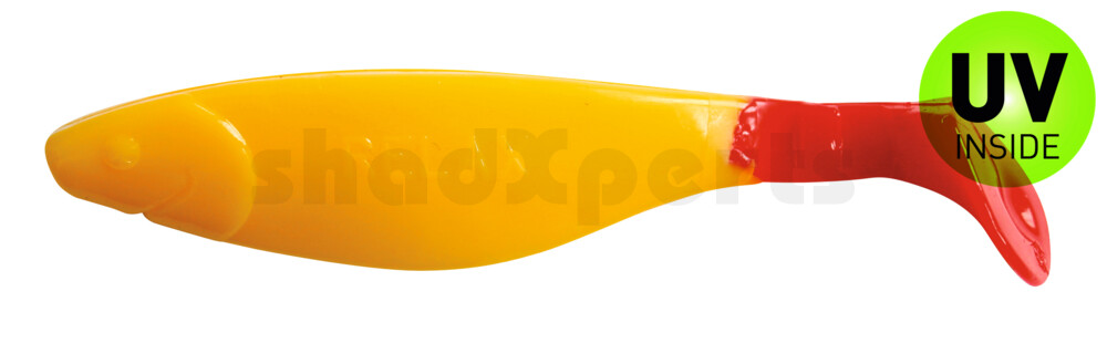 000212060RT Kopyto-River 4" (ca. 11,0 cm) gelb / red tail