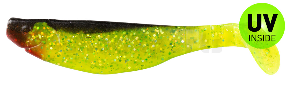 000212067 Kopyto-River 4" (ca. 11,0 cm) grün(chartreuse)-Glitter / schwarz