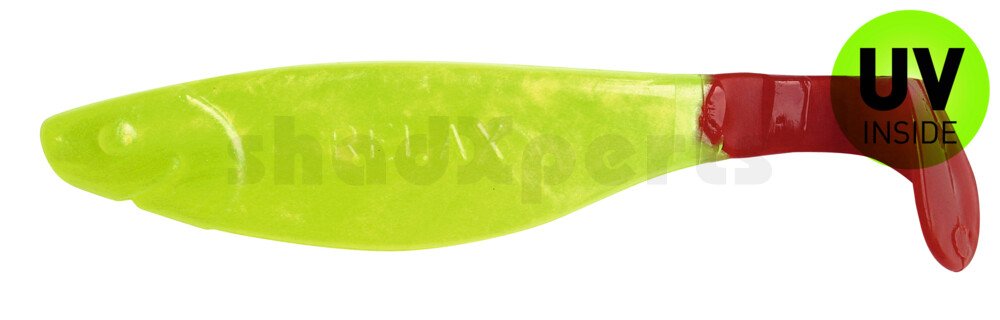 000212082RT Kopyto-River 4" (ca. 11,0 cm) perlgrün / red tail