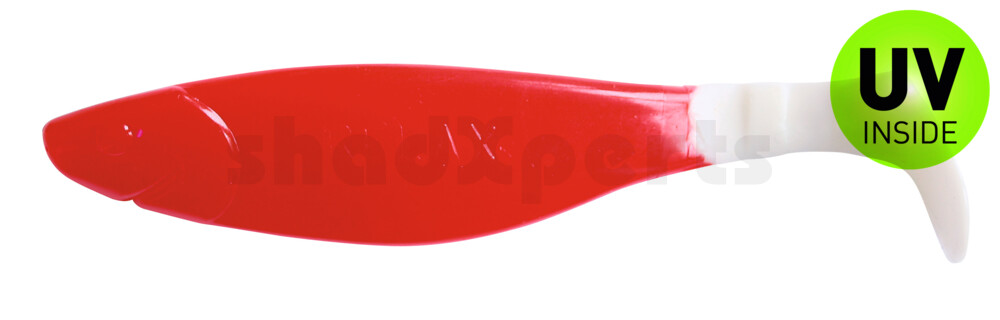 000212137WT Kopyto-River 4" (ca. 11,0 cm) feuerrot / white tail