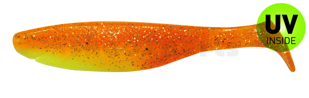 000214B033 Kopyto-River 5" (ca. 13,0 cm) fluogelb  / orange-silber Glitter