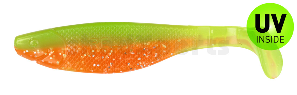 000214B141 Kopyto-River 5" (ca. 13,0 cm) orange-Glitter / fluogrün-Glitter