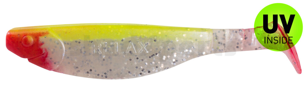 000214036 Kopyto-River 5" (ca. 13,0 cm) perlweiss-Glitter / fluogelb