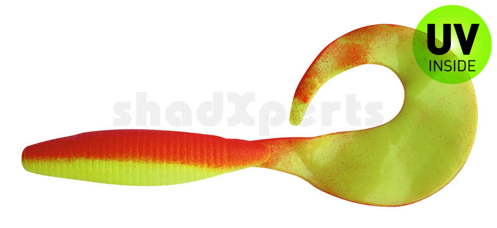 000611057 Super Grub 5" (ca. 11,5 cm) fluogelb / rot