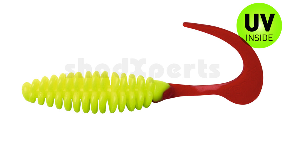 000612097 Turbotwister 5" (ca. 12,0 cm) fluogelb / red tail