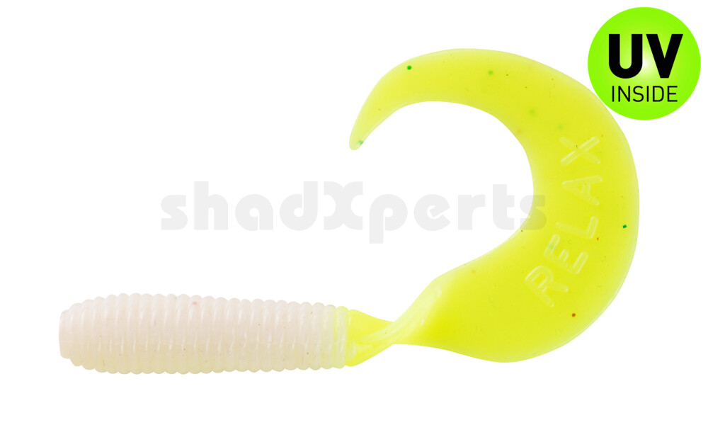 000606125 Twister 2,5" regulär (ca. 6,0 cm) reinweiß / fire tail