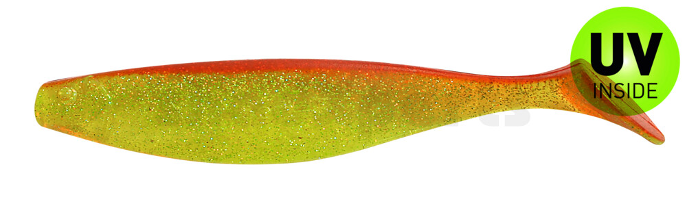 000418068 Xtra-Soft 7" (ca. 18,0 cm) grün(chartreuse)-Glitter / rot