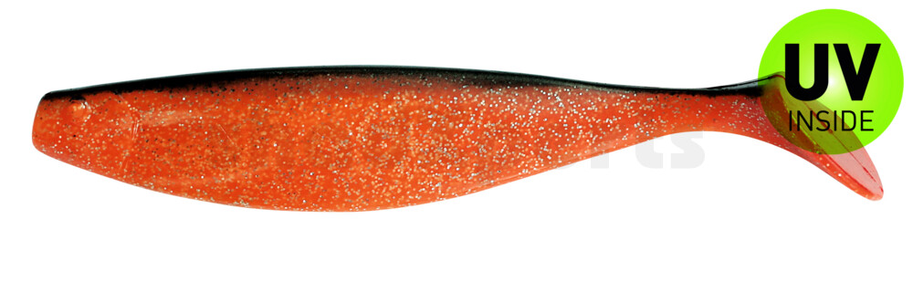 000418074 Xtra-Soft 7" (ca. 18,0 cm) orange-Glitter / schwarz