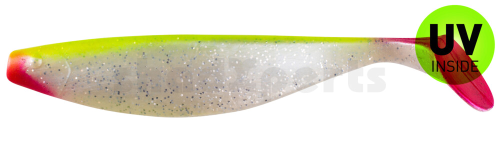 000423036 Xtra-Soft 9" (ca. 23,0 cm) perlweiss-Glitter / fluogelb