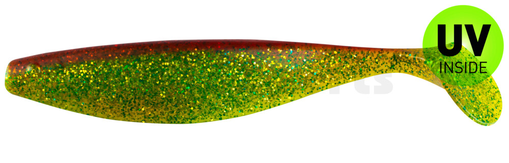 000423068 Xtra-Soft 9" (ca. 23,0 cm) grün(chartreuse)-Glitter / rot