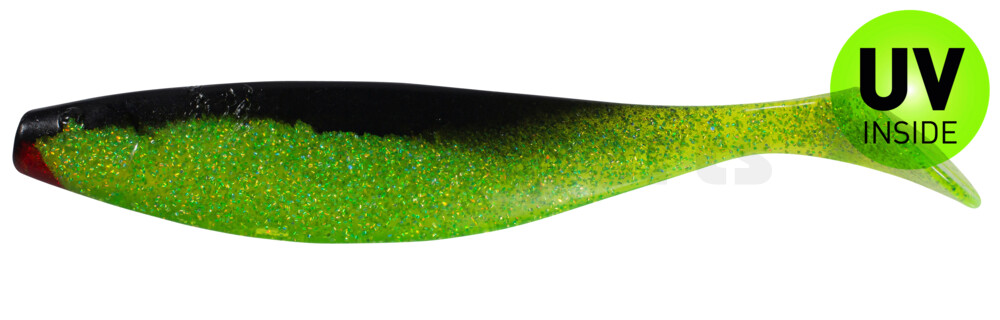 000423067 Xtra-Soft 9" (ca. 23,0 cm) grün(chartreuse)-Glitter / schwarz
