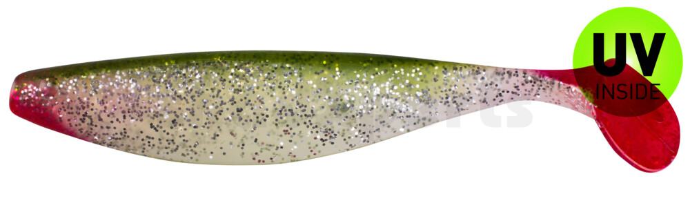 000423153 Xtra-Soft 9" (ca. 23,0 cm) klar silber-Glitter / grün