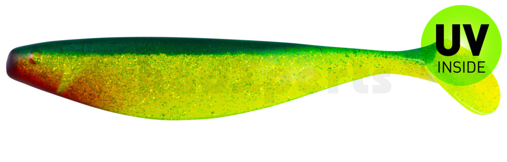 000423203 Xtra-Soft 9" (ca. 23,0 cm) grün(chartreuse)-Glitter / blau