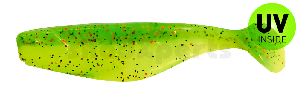 000408B002 Shad 3" (ca. 8,0 cm) fluogelb  / grün-Glitter