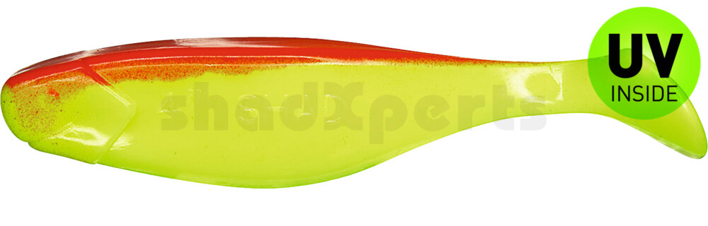000411057 Xtra-Soft 4" (ca. 11,5 cm) fluogelb / rot