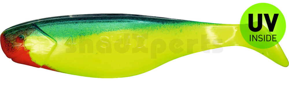 000411059 Xtra-Soft 4" (ca. 11,5 cm) fluogelb / blau