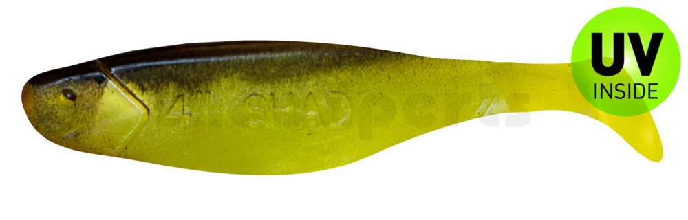 000411082 Xtra-Soft 4" (ca. 11,5 cm) perlgrün / schwarz