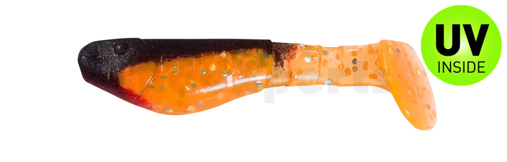 000205122 Kopyto-Classic 2" (ca. 5,0 cm) klar fluoorange-Glitter / schwarz