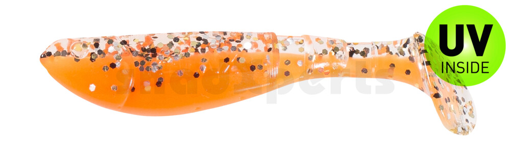 000207B032 Kopyto-Classic 2,5" (ca.7,0 cm) orange / klar gold,schwarz Glitter