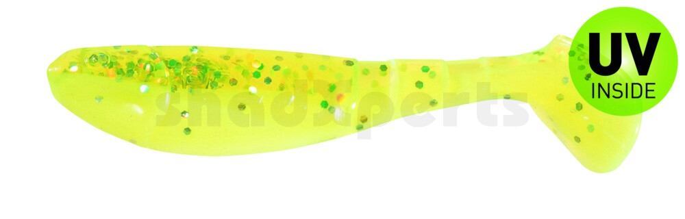 000207B034 Kopyto-Classic 2,5" (ca.7,0 cm) fluogelb  / fluogrün-Glitter