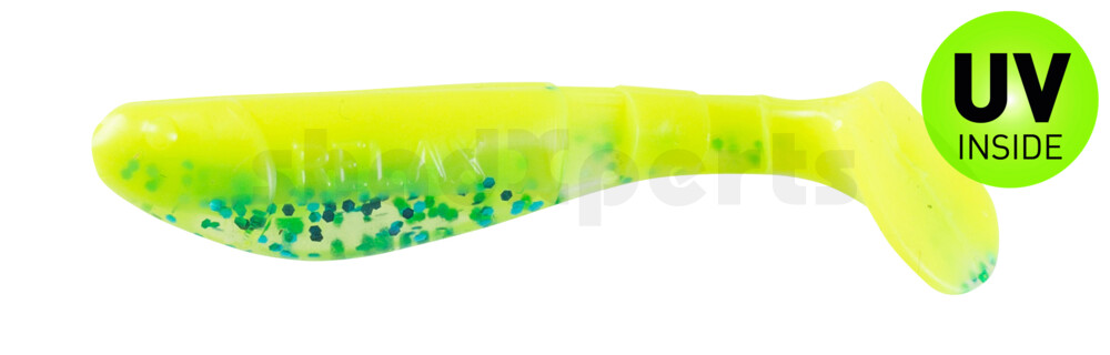 000207B322 Kopyto-Classic 2,5" (ca.7,0 cm) fluogelb / sky-blue Glitter