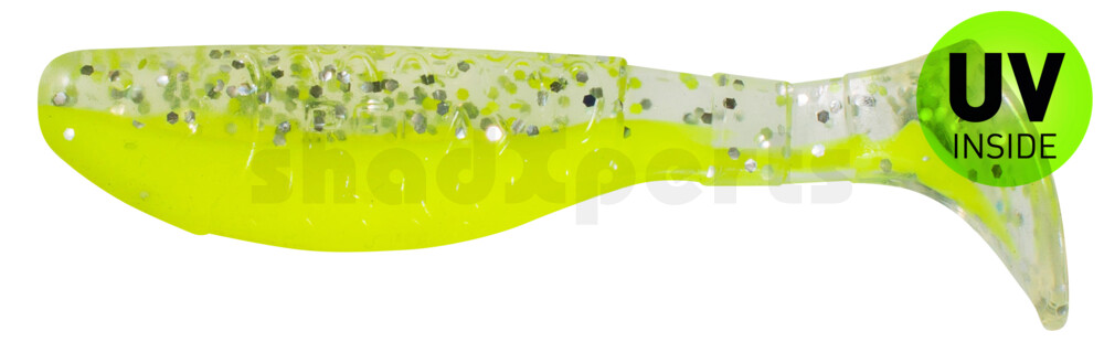 000208B319 Kopyto-Classic 3" (ca. 8,0 cm) fluogelb / klar silber glitter