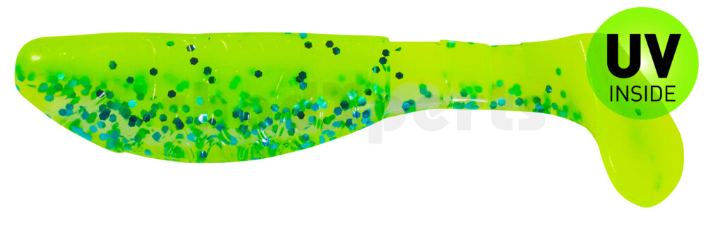 000208B322 Kopyto-Classic 3" (ca. 8,0 cm) fluogelb / sky-blue Glitter