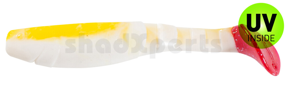 000211B007RT Kopyto-Classic 4" (ca. 11,0 cm) reinweiss / gelb / red tail