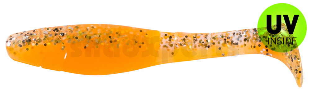 000211B032 Kopyto-Classic 4" (ca. 11,0 cm) orange / klar gold,schwarz Glitter