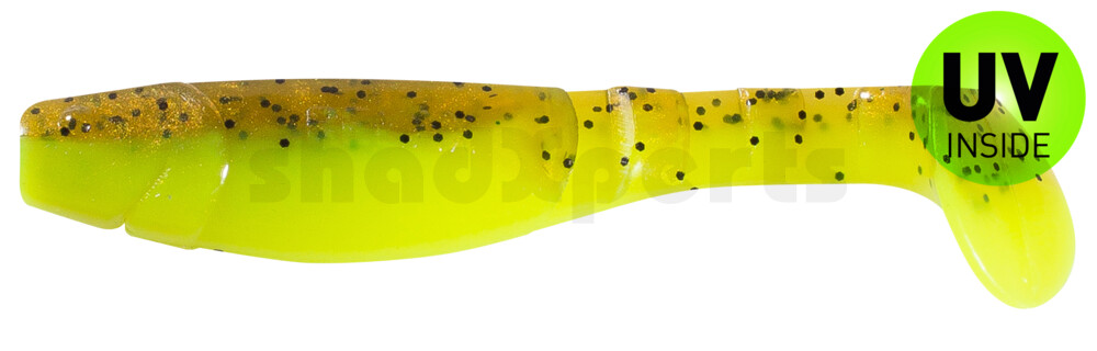 000211B110 Kopyto-Classic 4" (ca. 11,0 cm) fluogelb  / olivebraun-Glitter