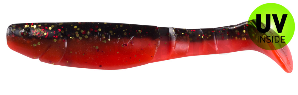 000211B317 Kopyto-Classic 4" (ca. 11,0 cm) feuerrot / schwarz rot-gold Glitter