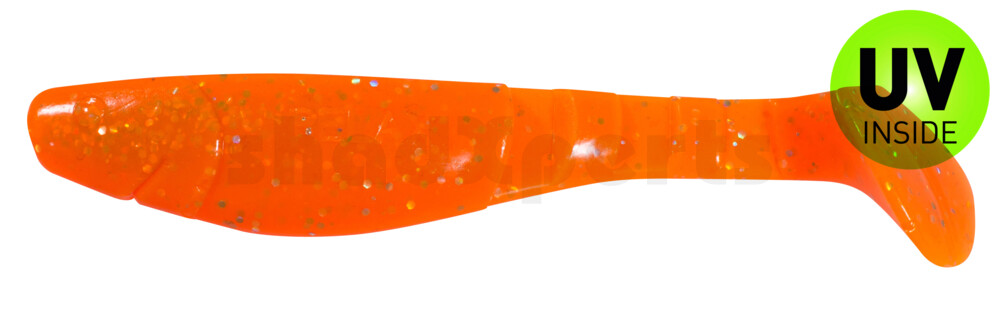 000211121 Kopyto-Classic 4" (ca. 11,0 cm) klar fluoorange glitter