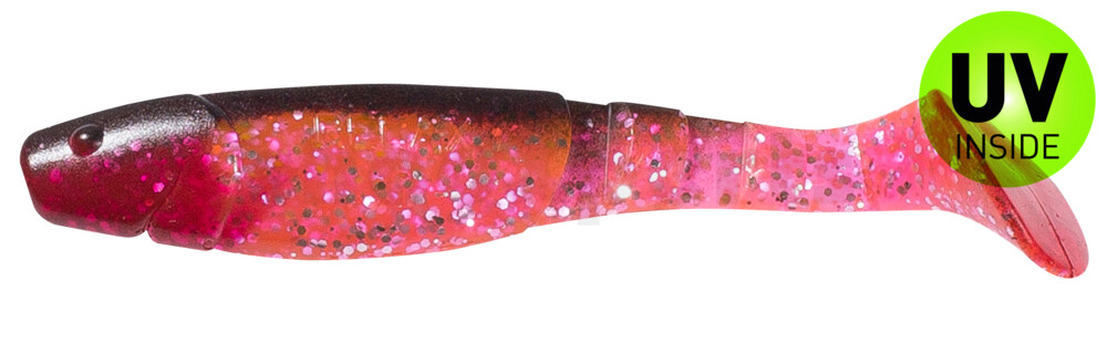 000211156 Kopyto-Classic 4" (ca. 11,0 cm) hot pink-Glitter / schwarz