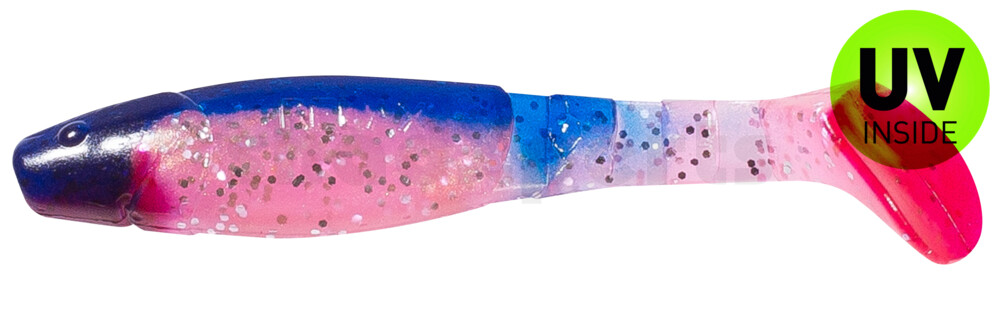 000211332 Kopyto-Classic 4" (ca. 11,0 cm) hot pink-Glitter Perleffekt / blau