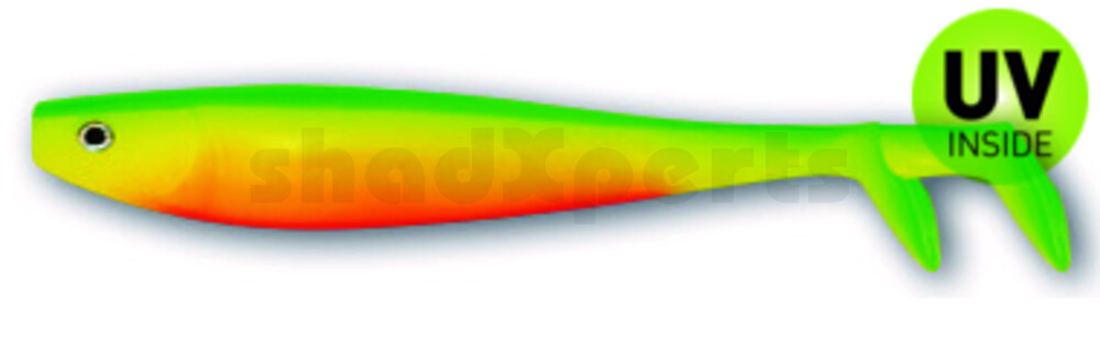 005613058 Fury Shad 5" (ca. 13 cm) fluogelb / grün