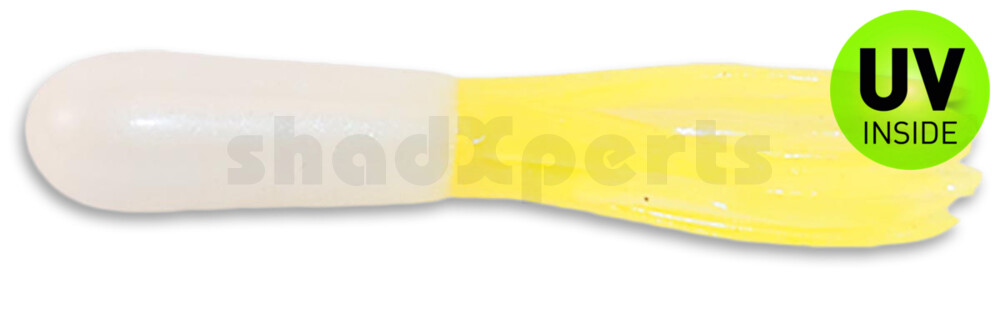 001605003 Crappie Tube 1.75" (ca. 4,5 cm) Pearl/Chartreuse