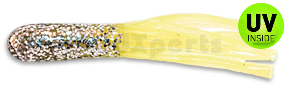 001605011 Crappie Tube 1.75" (ca. 4,5 cm) Silver Glitter/Chartreuse