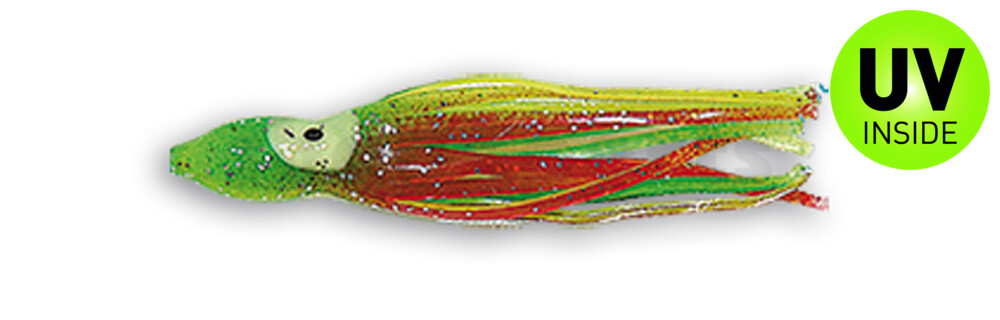 006616022 Octopus 6" (ca. 16cm) rot / grün Glitter