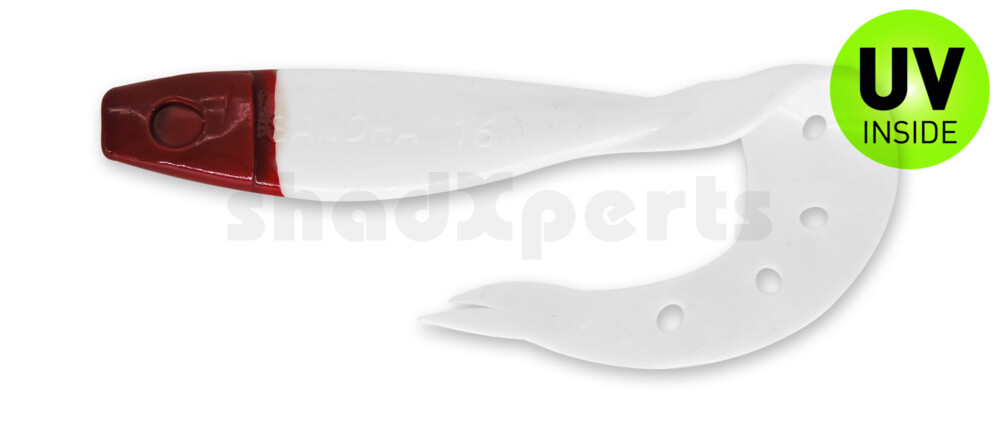 006021001RH Sandra 4,5" ( ca. 12 cm) reinweiss / Red Head