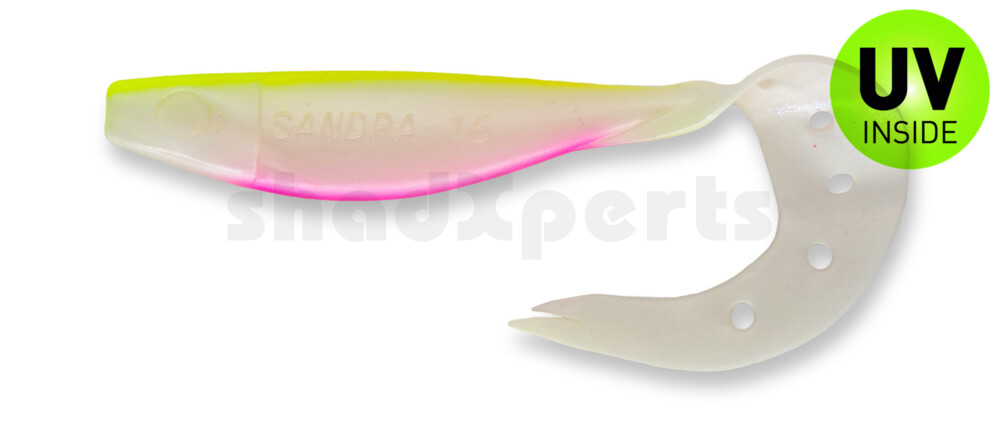 006025012 Sandra 9" (ca. 23 cm) perlweiss / fluogelb